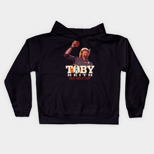 Toby Keith Red Solo Cup Kids Hoodie by FiveMinutes